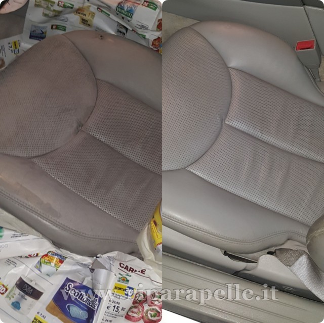 Foto riparazione sedile auto in pelle