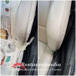 Interni auto. Restauro spallina sedile in pelle