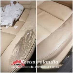 verniciatura seduta sedile auto in pelle