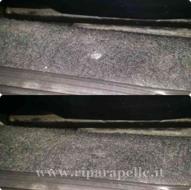 buco bruciatura moquette auto
